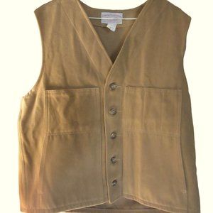 Filson men's moleskin outfitter vest, vintage, tan, size 44
